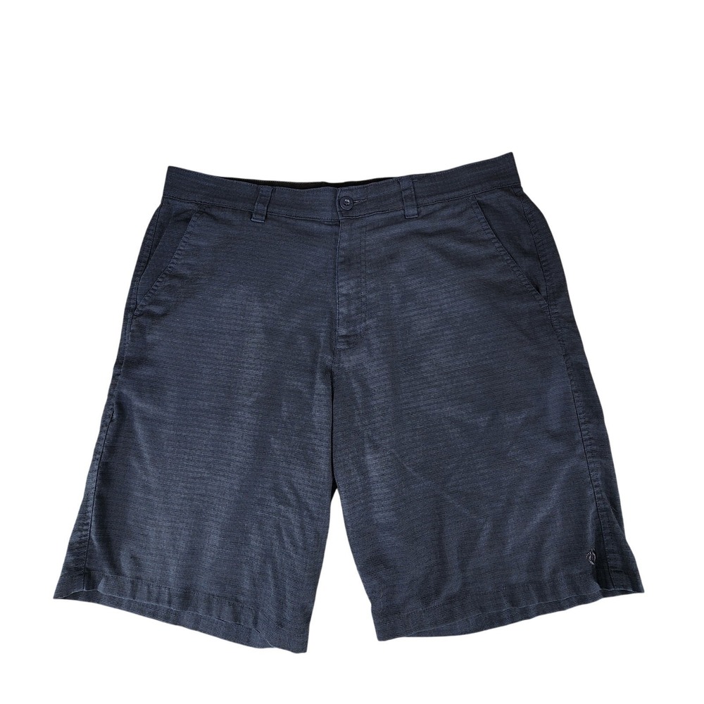 Hang Ten Bermuda Shorts sz‎ 36 Men Blue Plaid Flat Front Golf 10" Tech Stretch